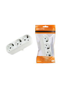 SQ1806-0033, Блок на 3 гнезда 2П+З плоский 16А 250B