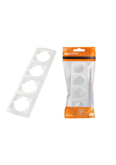 SQ1805-0029, Рамка 4-х постовая вертикальная белая "Онега"