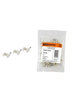 SQ0513-0014, Скоба 10мм плоская пластиковая (50шт)