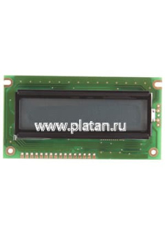 WH1602A-YGH-CTK#, ЖКИ симв, 16х2, подсв. Ж-З, инд. Серый