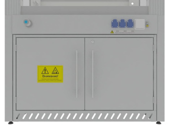 Шкаф вытяжной Моd. Совлаб 1200 ШВФ: 1265х750х2370 мм, цельная хим. стойкая керамика Fridurit, без по