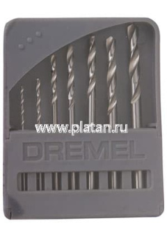 DREMEL 628, Набор сверл d=0.8-3.2мм (7 шт.)